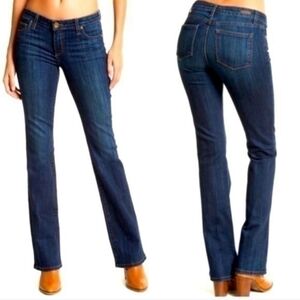 Kut From The Kloth Karen Baby Bootcut Jeans Denim Dark Blue Mid-Waist Size 12